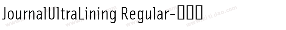 JournalUltraLining Regular字体转换